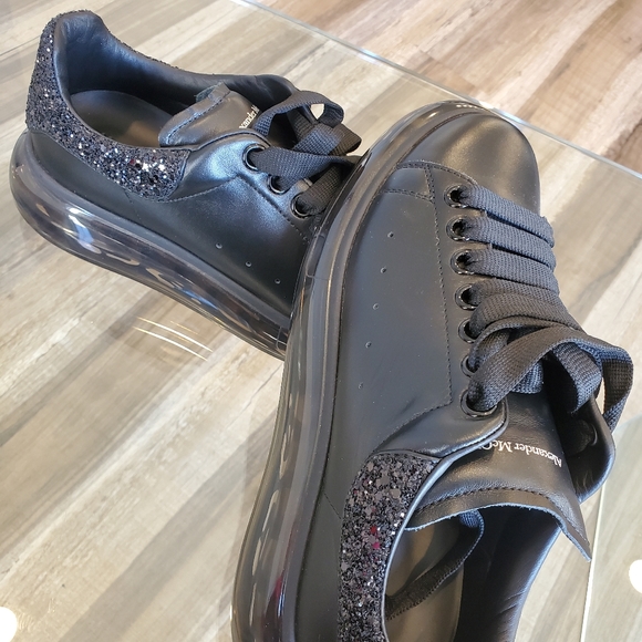 Alexander McQueen Black Fashion Sneakers Size 38 - Picture 9 of 13